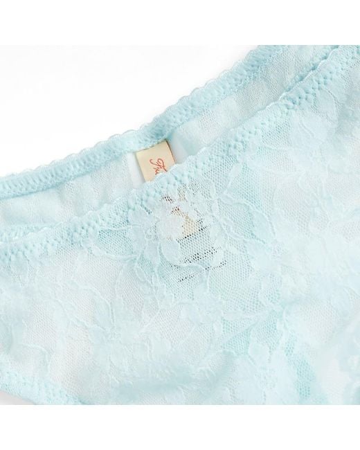 Fruity Booty Blue All Over Lace Thong