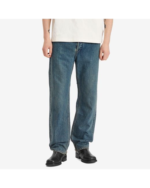Jil Sander Blue Regular Fit Five Pocket Selvedge Cut Jeans for men