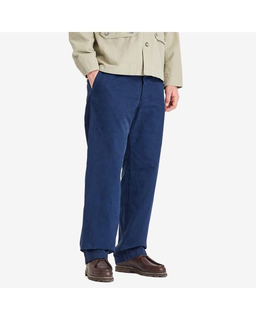 Norse Projects Blue Lukas Canvas Work Pants for men