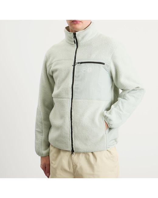 Purple Mountain Observatory White Borg Sherpa Fleece Jacket for men