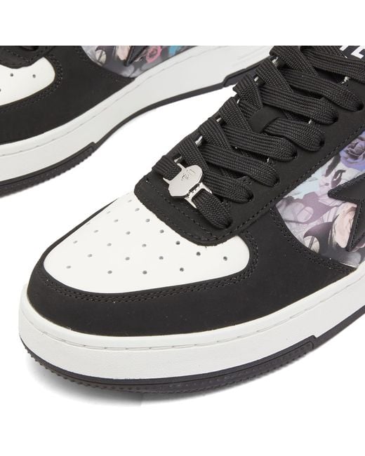 A Bathing Ape Black Floral Patterned Bape Sta 2 Sneaker for men