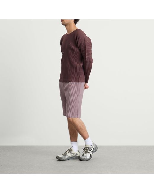 Homme Plissé Issey Miyake Red Homme Plissé Shorts for men