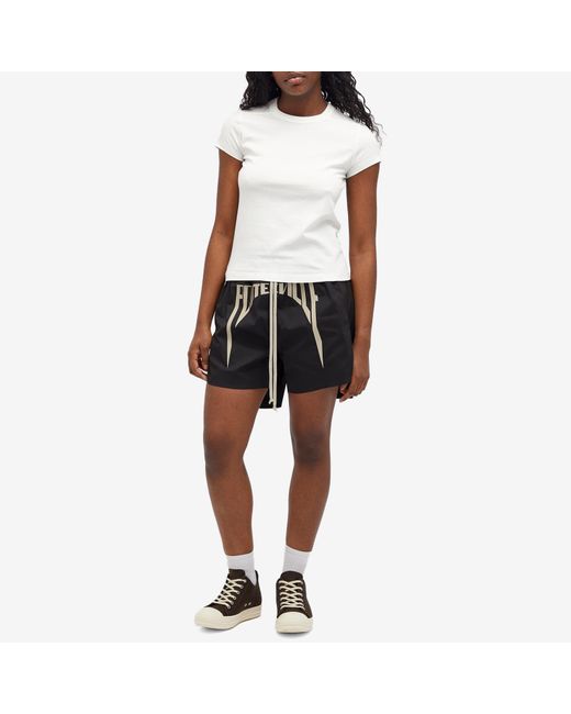 Rick Owens White Cropped Level T-Shirt