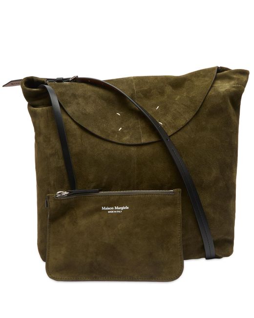 Maison Margiela Suede Small Hobo Bag in Green | Lyst
