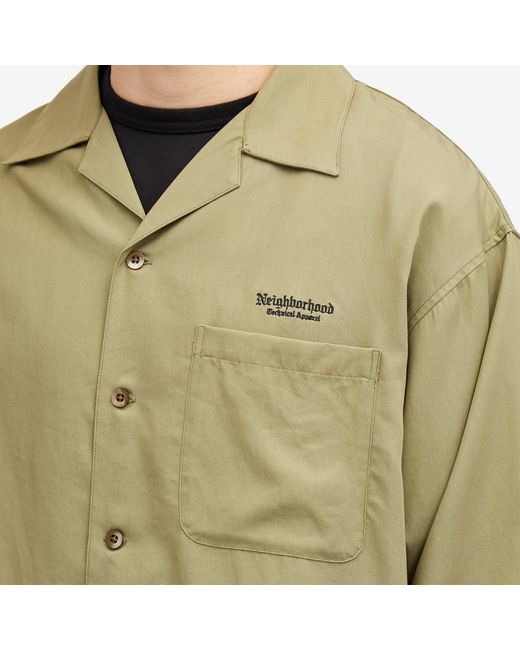 Neighborhood Green Open Collar Shirt for men