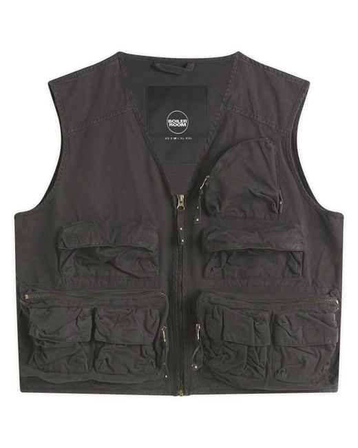 トップス BOILER ROOM MULTI POCKET GILET BLACK XL BOILER ROOM Multi Pocket Gilet in Black for Men | Lyst