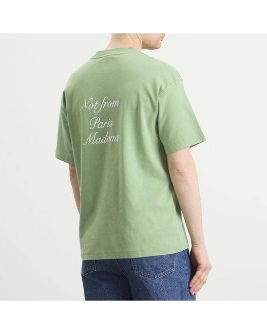 Drole de Monsieur Green The Calligraphy Slogan T-Shirt for men