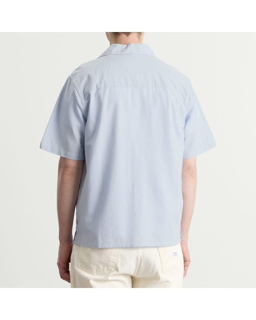 Wax London Blue Didcot Applique Flowers Vacation Shirt for men