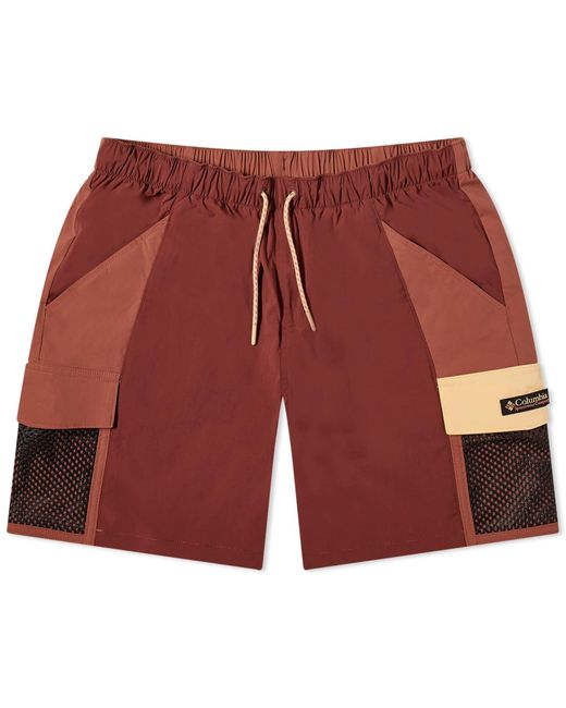 Columbia Red Painted Peak Shorts for men