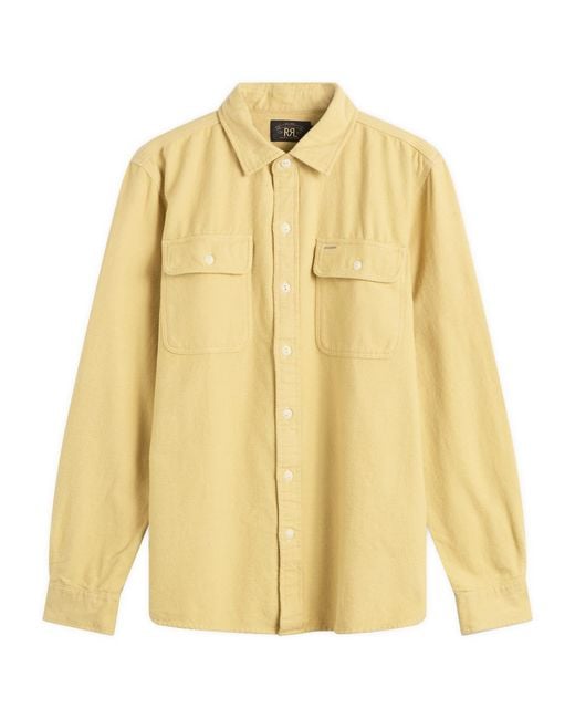 RRL Yellow Grayson Flannel Shirt for men