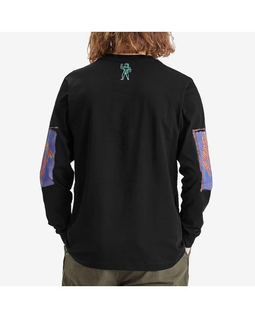 BBCICECREAM Black Astro Portrait Long Sleeve T-Shirt for men