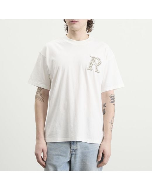 Represent White Western Initial T-Shirt for men