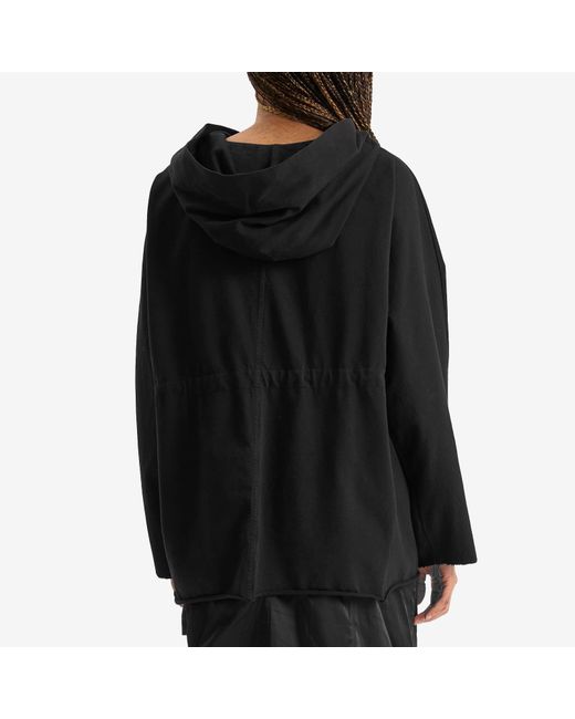 Rick Owens Black Hooded Tunic Top
