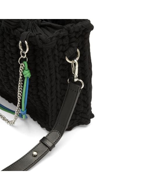 Charles Jeffrey Black Apple Charm Bucket Bag