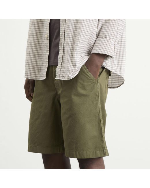 Norse Projects Green Kvitfell Relaxed Twill Shorts for men