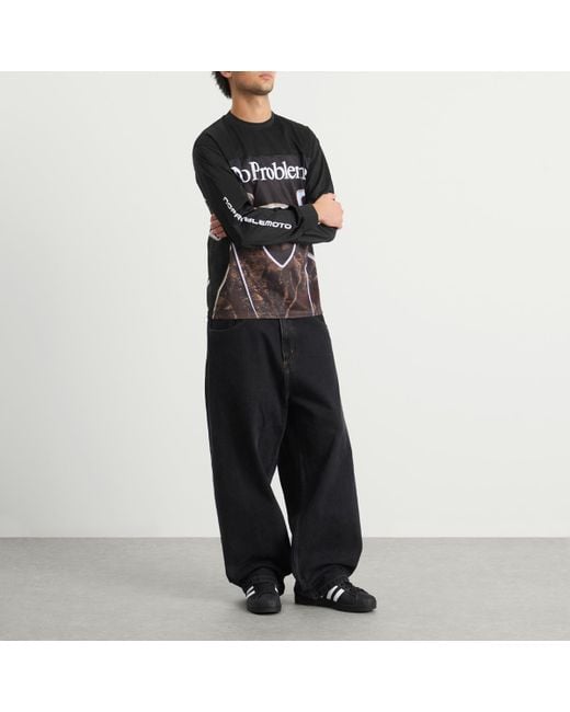 No Problemo Gray Alien Long Sleeve Moto Jersey for men