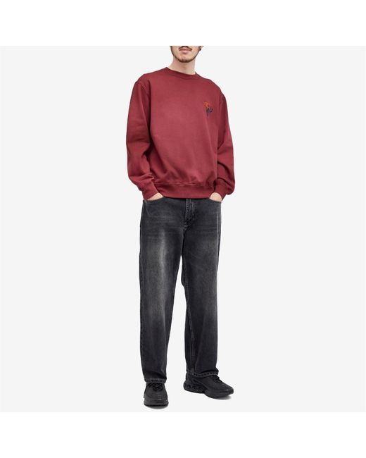 by Parra Red Fire Lemon Sweatshirt for men