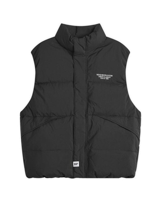 Neighborhood Black Classic Down Vest for men