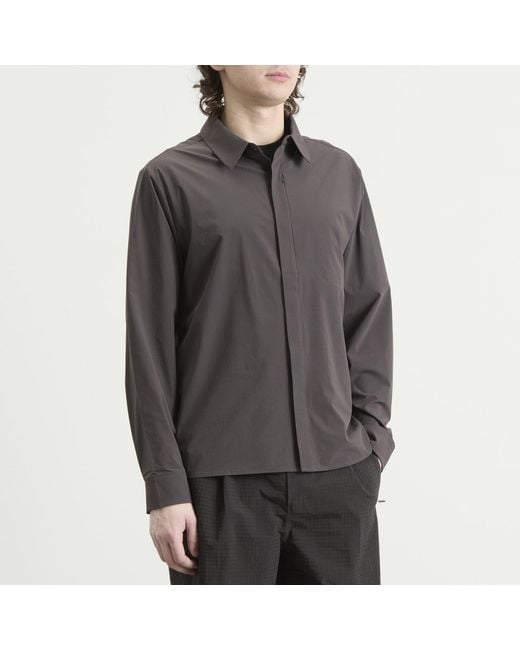 Hiking Patrol Gray Align Button Up Shirt for men