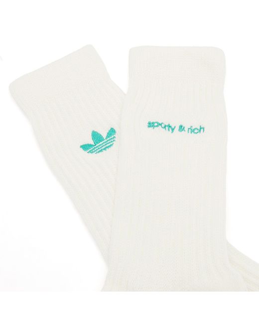 Adidas White Sporty & Rich Socks