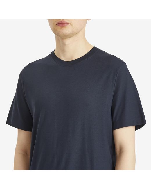 Norse Projects Blue Minimalist Cotton Crepe Logo T-Shirt for men