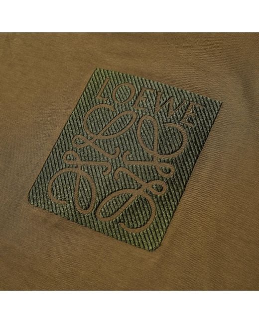 Loewe Green Anagram Fake Pocket T-Shirt for men