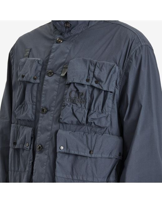 C.P. Company Multi Pocket Shirt Jacket in Blue for Men | Lyst