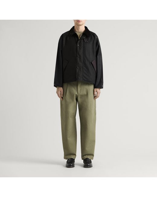 Barbour Black Patchwork Transport Wax Jacket for men