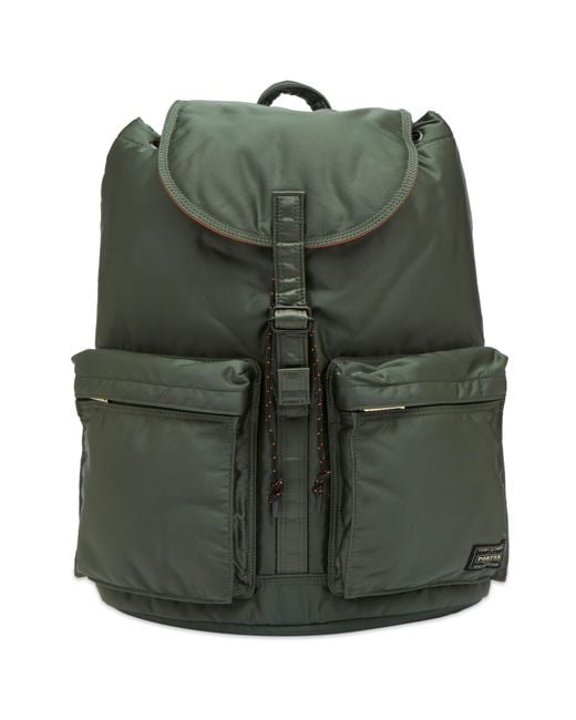 Porter-Yoshida and Co Green Rugged Nylon Tanker Backpack