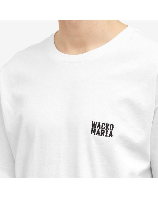 Wacko Maria White Tim Lehi Crew Neck T-Shirt for men
