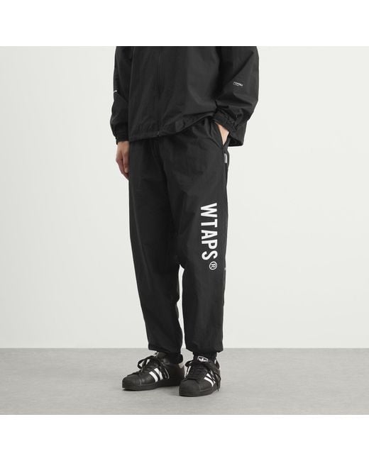 (w)taps Gray Pertex Track Pants for men