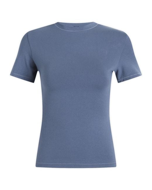 Skims Blue Cotton Jersey T-Shirt