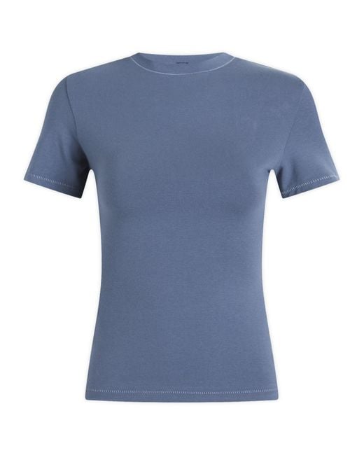 Skims Blue Cotton Jersey T-Shirt