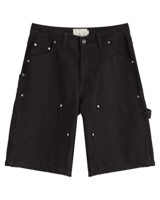 Dime Black Carpenter Denim Shorts for men