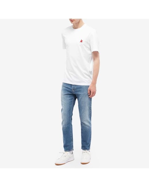 Golden Goose Deluxe Brand White Star Chest Logo T-Shirt for men