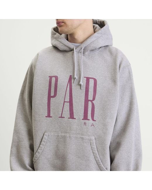by Parra Gray Gapped Hoodie for men
