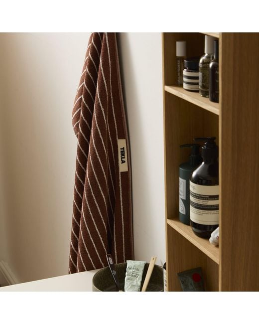 Tekla Brown Organic Terry Bath Towel