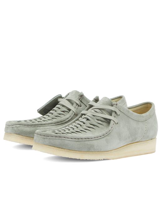 Clarks Gray Wallabee Weave for men