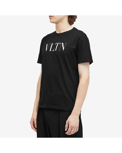 Valentino Vltn Logo T Shirt in Black for Men Lyst Canada