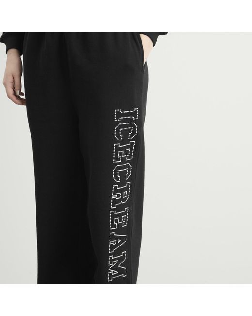 ICECREAM Black Crystal Straight Leg Sweatpants