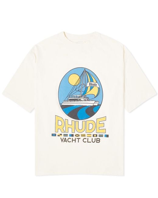 Rhude Blue Yacht Club T-Shirt for men
