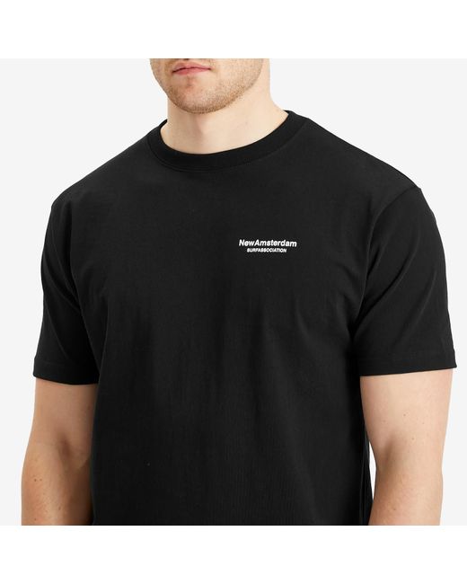 New Amsterdam Surf Association Black Seal Logo T-Shirt for men