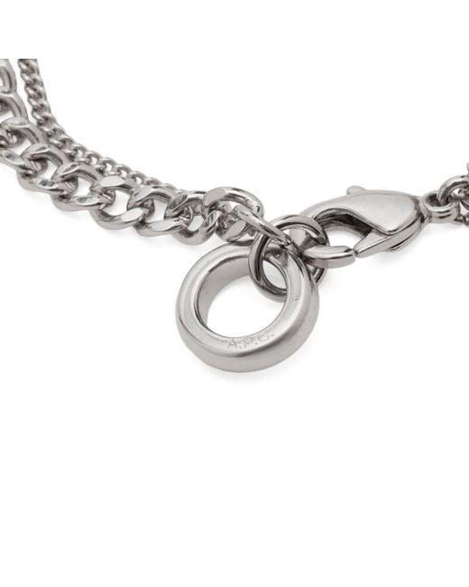 A.P.C. Metallic Minimal Bracelet for men