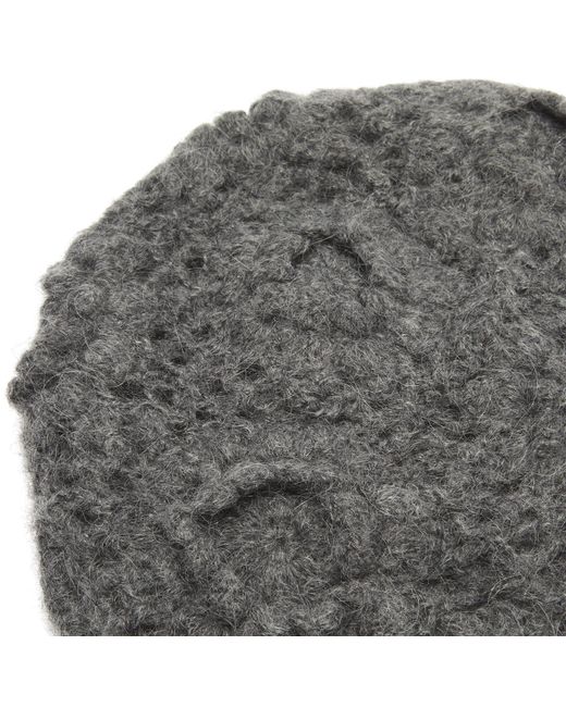 Damson Madder Black Crochet Bonnet