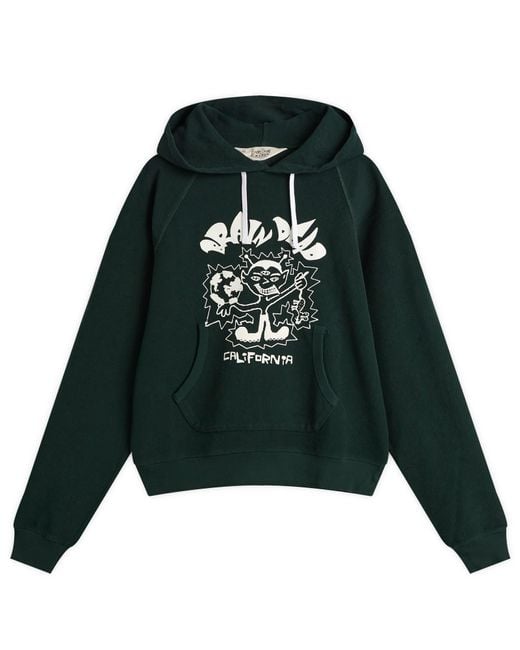 Brain Dead Green Global Shock Hoodie for men