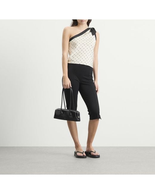 Kijun White Polka Dot Scarf Top