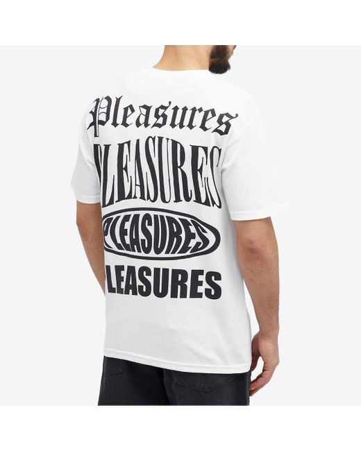 Pleasures White Stack T-Shirt for men
