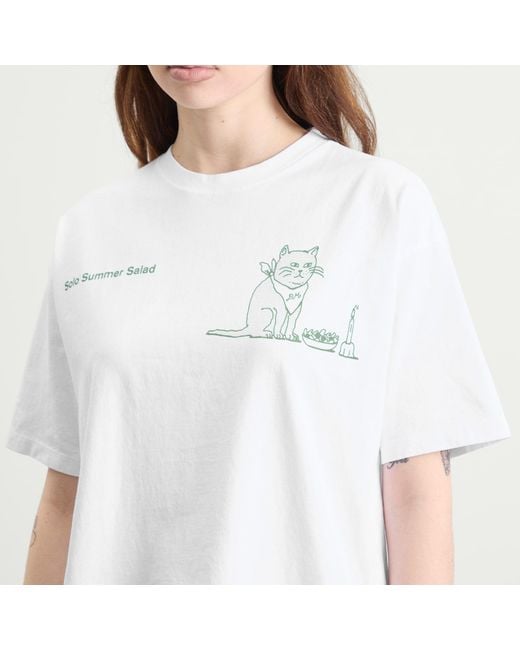 Damson Madder White Presented By End. Solo Salad Graphic T-Shirt