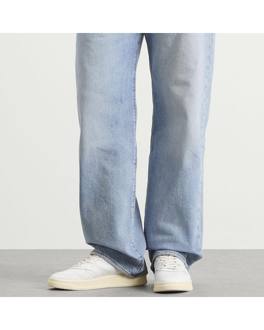 Autry White 01 Low Leather Sneakers for men