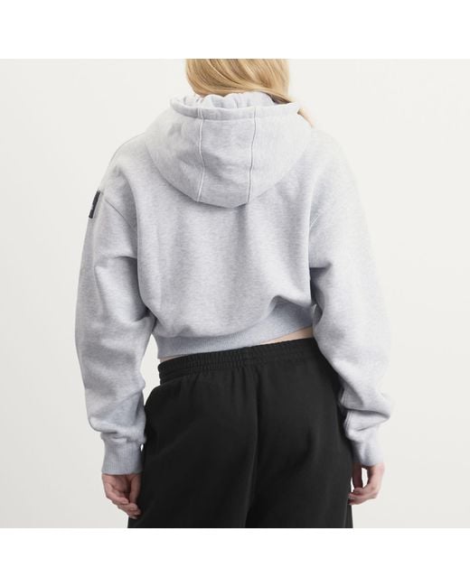 Adidas Gray Eqt Cropped Hoodie